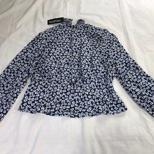 NWT Boohoo Flower Print Shirt